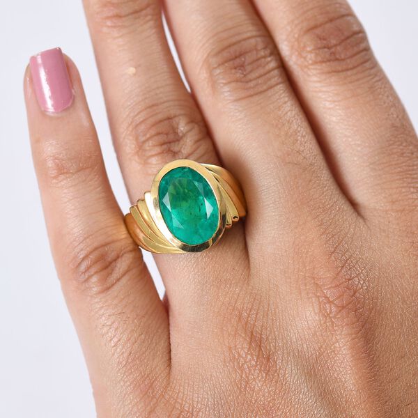 D'Joy Smaragd Triplett Quarz Ring - 5,74 ct. image number 3