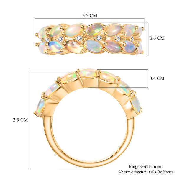 D'Joy AA nat&uuml;rlicher, &auml;thiopischer Welo Opal und Zirkon Ring - 1,53 ct. image number 6