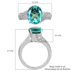 Pfau Triplett Quarz und Zirkon Ring 925 Silber platiniert  ca. 4,22 ct image number 6