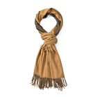 Supersoft Doppelgewebter Schal mit Fransen, 70x200 cm, Kamel