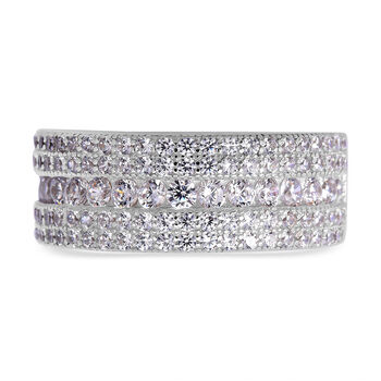 Lustro Stella - Wei&szlig;er Zirkonia-Ring, 925 Silber rhodiniert (Gr&ouml;&szlig;e 16.00) ca. 1,67 ct