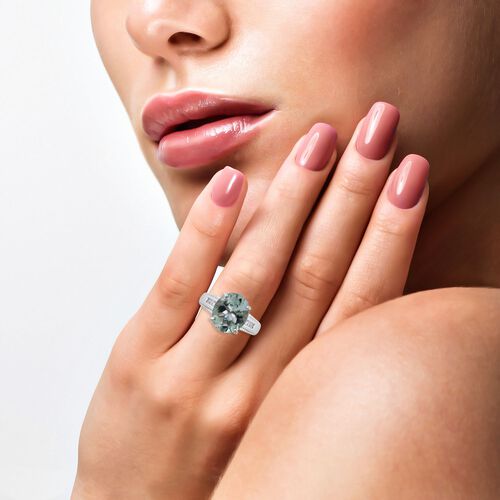 AA Prasiolith und Zirkon-Ring - 4,51 ct. image number 1
