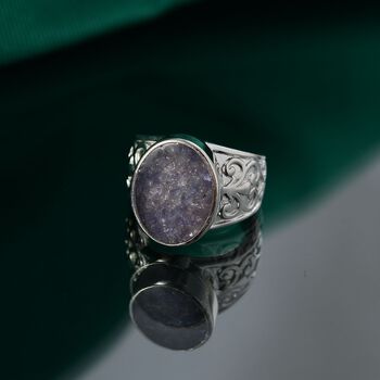 Tansanit-Matrix Ring 950 Kupfer (Gr&ouml;&szlig;e 18.00) ca. 4,10 ct