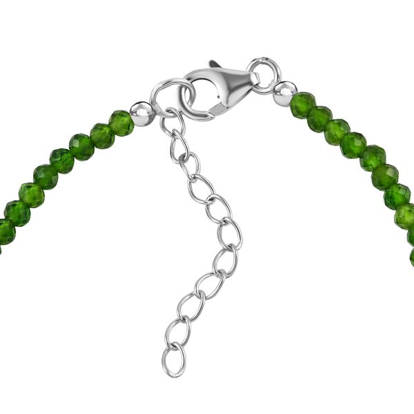Natürlicher Chromdiopsid Armband ca. 18 cm + 3.5 cm Extender 925 Silber platiniert ca. 14.81 ct image number 4