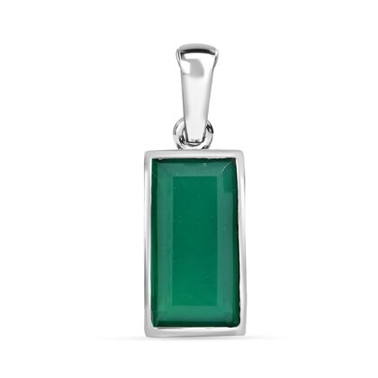 AAA Verde Onyx Anh&auml;nger 316L Edelstahl ca. 9.66 ct