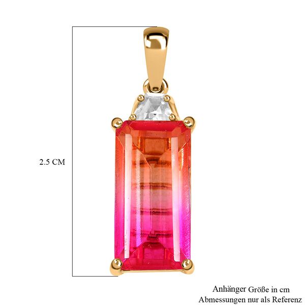 Sunset Quarz Triplett und Zirkon Anhänger - 4,37 ct. image number 6