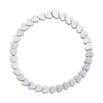 Silberbeschichteter H&auml;matit Schmuck Zubeh&ouml;r  ca. 301,50 ct.