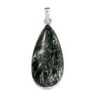 Sibirischer Seraphinite Anhänger 925 Silber rhodiniert ca. 19,42 ct.