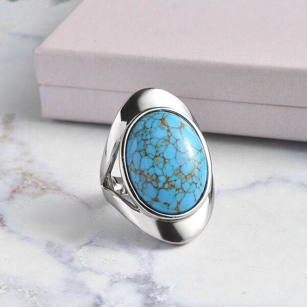 Blaues Türkis-Ring - 12,14 ct. image number 2