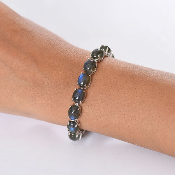 D'Joy AAA Labradorit Armband ca. 20 cm 925 Silber rhodiniert ca. 50.18 ct image number 3