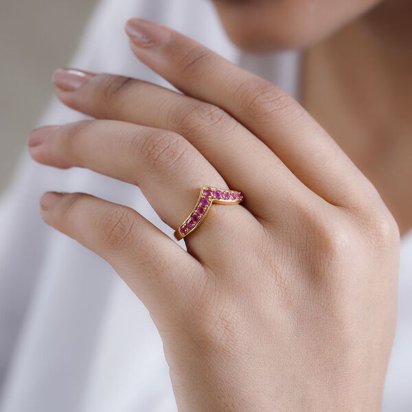 AA Afrikanischer Rubin (Fissure gef&uuml;llt) Ring - 0,66 ct. image number 3