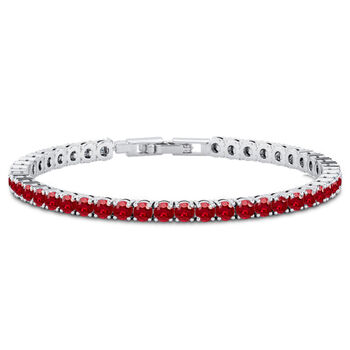 AAA rotes Zirkonia 19cm Armband