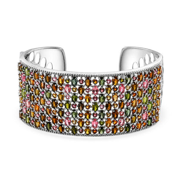 D'Joy AA Mehrfarbig-Turmalin Armreif ca. 19 cm 925 Silber Rhodiniert ca. 26,76 ct.