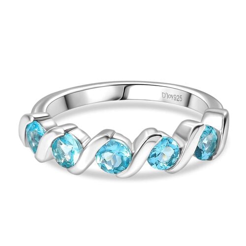 Djoy AA Betroka Blauer Apatit Meeresrauschen Ring 925 Silber rhodiniert (Größe 20.00) ca. 0.99 ct image number 0