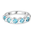 Djoy AA Betroka Blauer Apatit Meeresrauschen Ring 925 Silber rhodiniert (Größe 20.00) ca. 0.99 ct