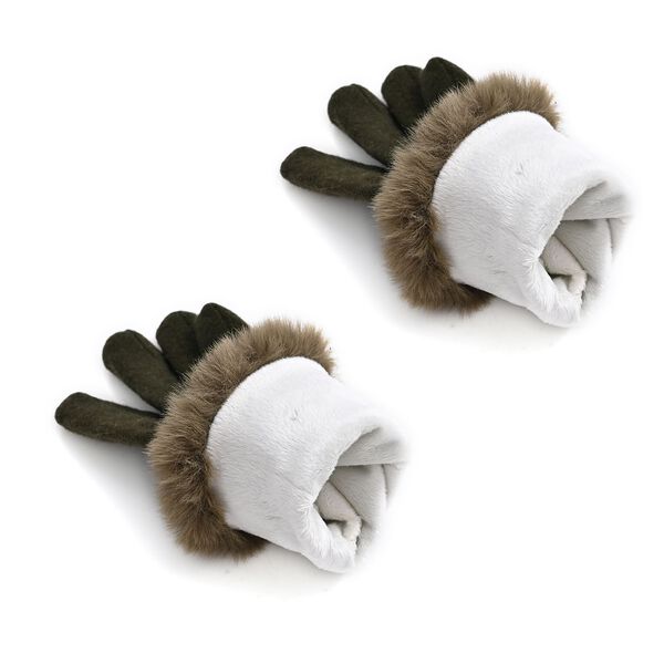 Kaschmir-Handschuhe mit Kunstfellbesatz und Touchscreen-Funktion, One Size, Gr&uuml;n image number 4