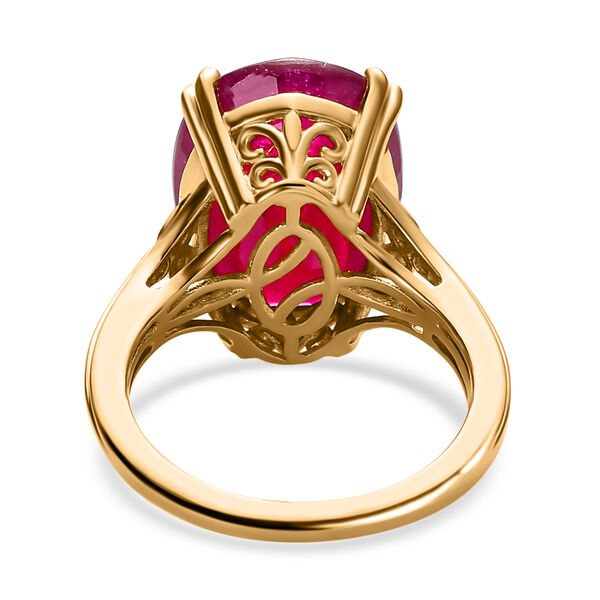 Afrikanischer Rubin und Moissanit-Ring - 13,71 ct. image number 6