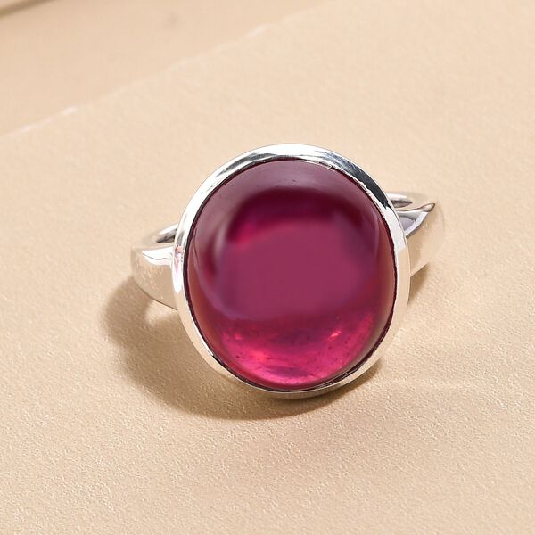 Afrikanischer Rubin-Ring, 925 Silber platiniert  ca. 21,06 ct image number 2