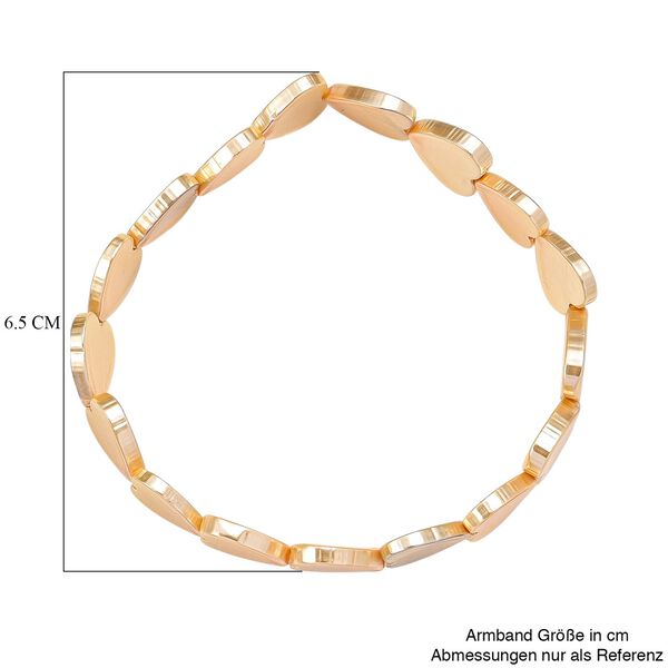 Goldene Farbe Muschelkernperle Armband Flexibles cm Standard image number 3
