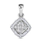 Weißer Diamant P3 Anhänger 925 Silber rhodiniert ca. 0,15 ct.