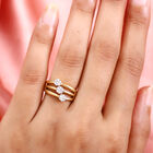 Diamant Ring 925 Silber Gelbgold Vermeil image number 2