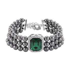 Grüner Kristall, Terahertz Armband ca. Flexibles cm 120.00 ct