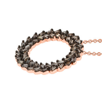 D'Joy Nat&uuml;rlicher Champagner Diamant Schmuckset ca. 50 cm 925 Silber 750 Ros&eacute;gold vermeil ca. 1.00 ct