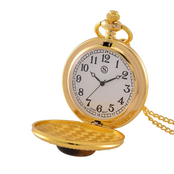 STRADA Tigerauge Kettenuhr, 91,4 cm - 15 ct. image number 8