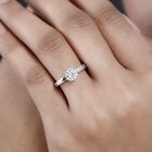 Moissanit Ring, 925 Silber platiniert - 0,90 ct. image number 3