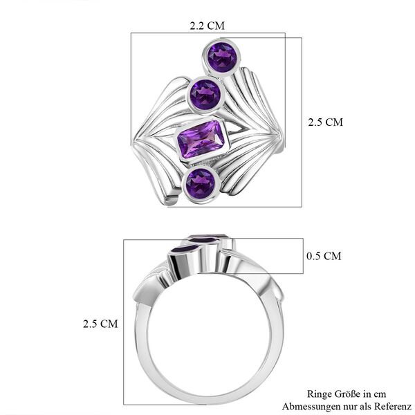 Afrikanischer Amethyst Ring Messing (Gr&ouml;&szlig;e 18.00) ca. 1,27 ct image number 7