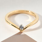 Diamant-Ring, 925 Silber vergoldet  ca. 0,05 ct image number 1