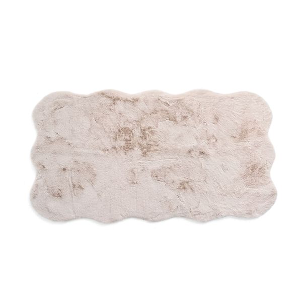 Serenity Night - Kunstfell-Teppich mit Schaumstoffbasis, Wolkenform, 100x180 cm, Reinwei&szlig; image number 0