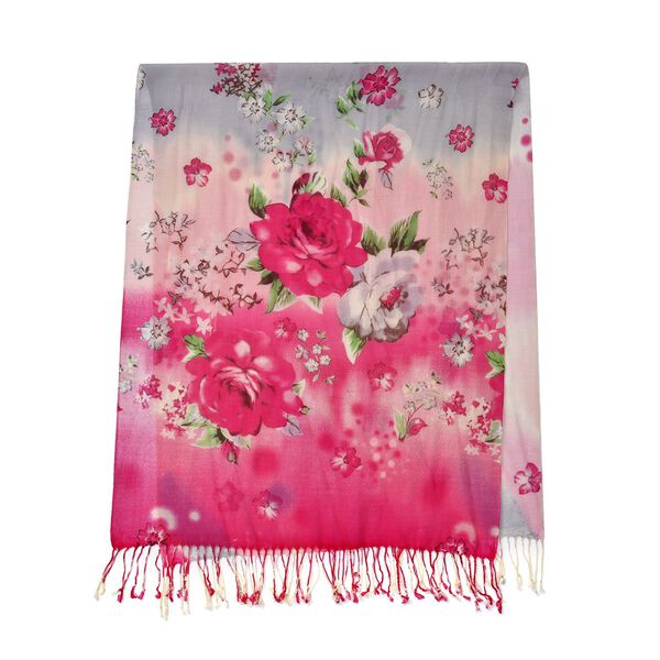 100% Merino Woll-Schal mit Quasten, 70x180cm, Mehrfarbig image number 3