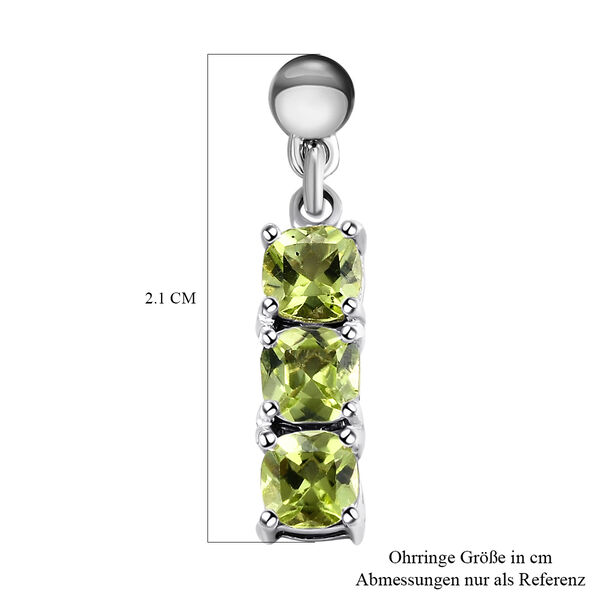 Nat&uuml;rliche Peridot-Ohrh&auml;nger in Silber, 1,05 ct. image number 5
