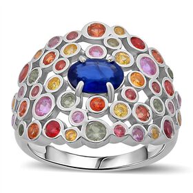 AA Blauer Saphir und Regenbogen Saphir Ring - 2,59 ct.