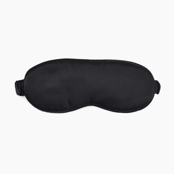 LA MAREY Augenmaske aus 19mm 100% Maulbeerseide mit 100% Seidenfüllung, Schwarz image number 0