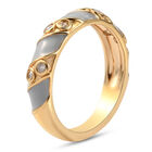 Diamant Ring 925 Silber vergoldet  ca. 0,10 ct image number 4
