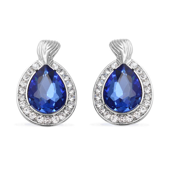 Simuliertes, blaues und wei&szlig;es Kristall-Schmuckset - 55,29 ct. image number 5