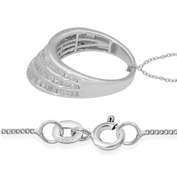 Diamant Ring, Anh&auml;nger 925 Platin-&Uuml;berzug image number 7