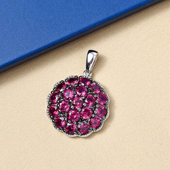 D'Joy Aura der Kaiserin Rhodolith Granat und schwarzer Spinell Anh&auml;nger - 6,70 ct.