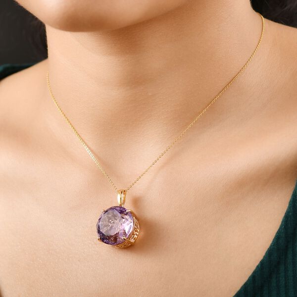 Rose De France Amethyst Anhänger mit 50cm Kette - 15,50 ct. image number 2