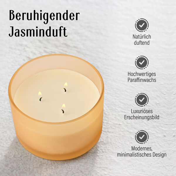 The 5th Season- Jasminduft Duftkerze in gelb, 46h Brennzeit image number 5