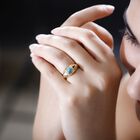 Amerikanischer, natürlicher Sleeping Beauty Türkis Ring, 925 Silber vergoldet (Größe 17.00) ca. 0.32 ct image number 2