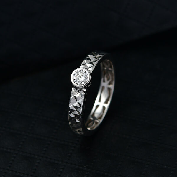 LUXURIANT SI-GH Labor Diamant Ring, 925 Silber rhodiniert - 0,25 ct. image number 2