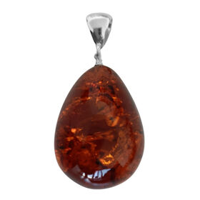 Natürlicher baltischer Bernstein Anhänger, 925 Silber, ca. 27.00 ct