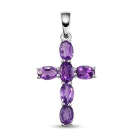 Afrikanischer Amethyst Kreuz-Anhänger - 2,70 ct.