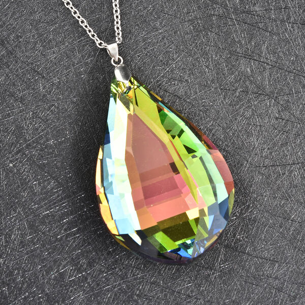 Mehrfarbiger Kristall-Anhänger mit 60 cm Kette - 86 ct. image number 2