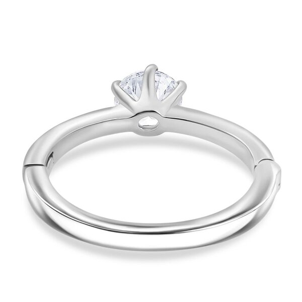 LUXURIANT SGL zertifizierter SI-GH Labor Diamant Solit&auml;r Ring, 925 Silber rhodiniert - 1 ct. image number 6