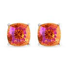 LUSTRO STELLA - österreichische Astral Rosa Kristall-Ohrstecker, 925 Silber platiniert ca. 4,56 ct