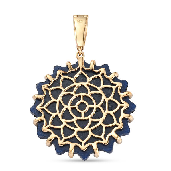 Erfrischen Lapislazuli Anh&auml;nger 925 Silber vergoldet ca. 30,19 ct image number 5